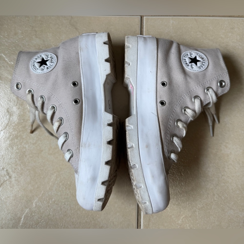 Converse Chuck Taylor All Star Move Tan Canvas Platform HT Sneakers Size W-6 - Picture 5 of 14